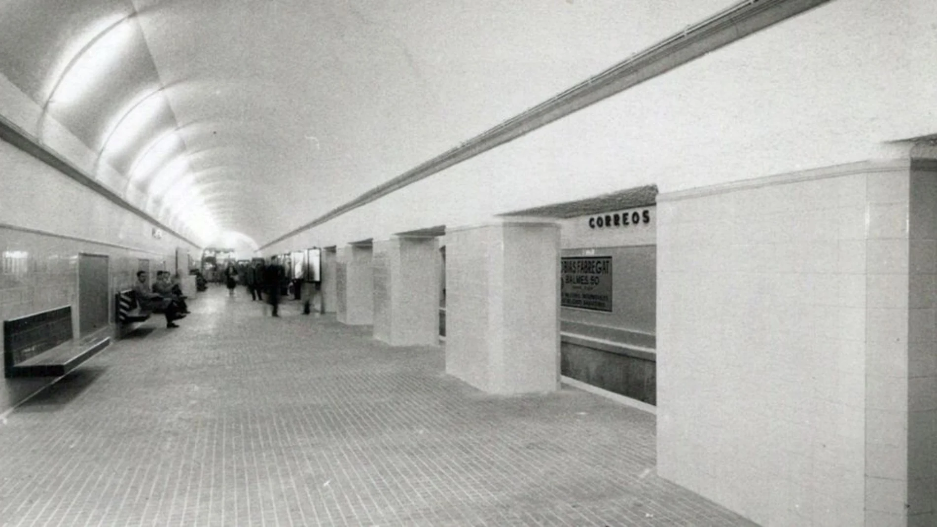 Imagen de la antigua estación de Correus del Metro de Barcelona