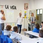 Leandro Roldán visita un centro concertado en Valladolid