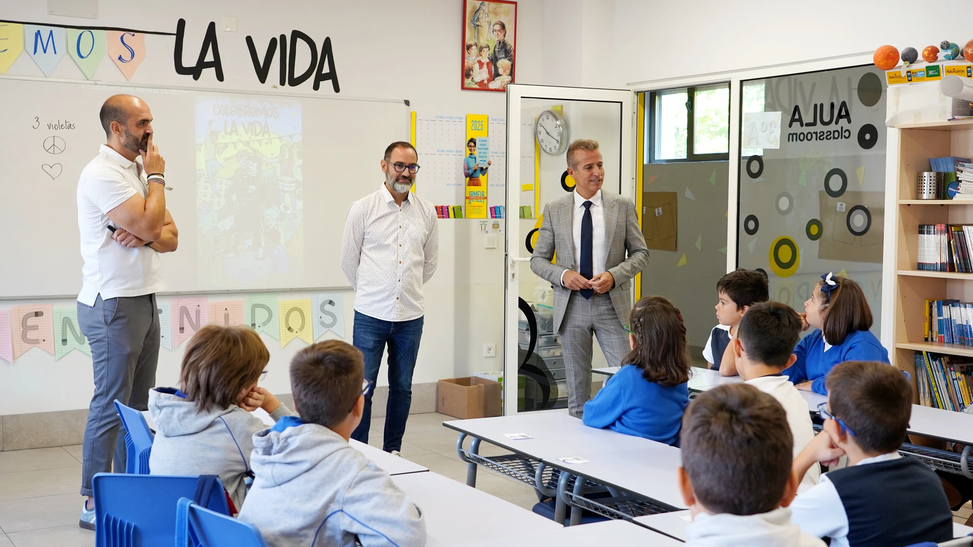 Leandro Roldán visita un centro concertado en Valladolid