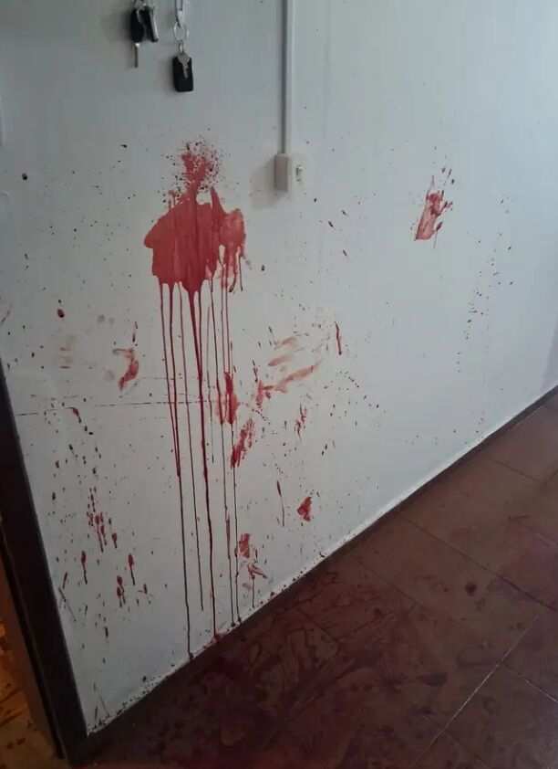 Imágenes policiales de la escena del crímen