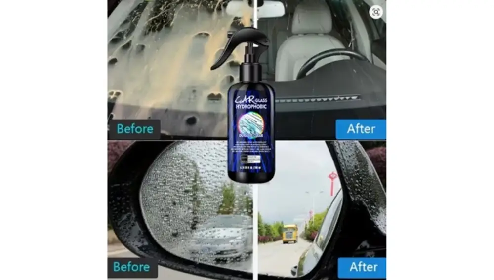 Spray antilluvia de vidrio para coches