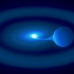Estrella doble V Sagittae (a 10,000 años luz de la Tierra) brilla intensamente porque una enana blanca voraz se está alimentando de su gemela más grande.