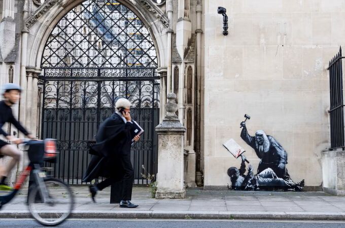 Imagen subida por el propio Banksy a sus redes sociales