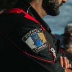 Agente de la Policía Canaria en un servicio