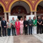 Presentación del dispositivo especial de seguridad por la celebración de la procesión Magna Mariana en Huelva.