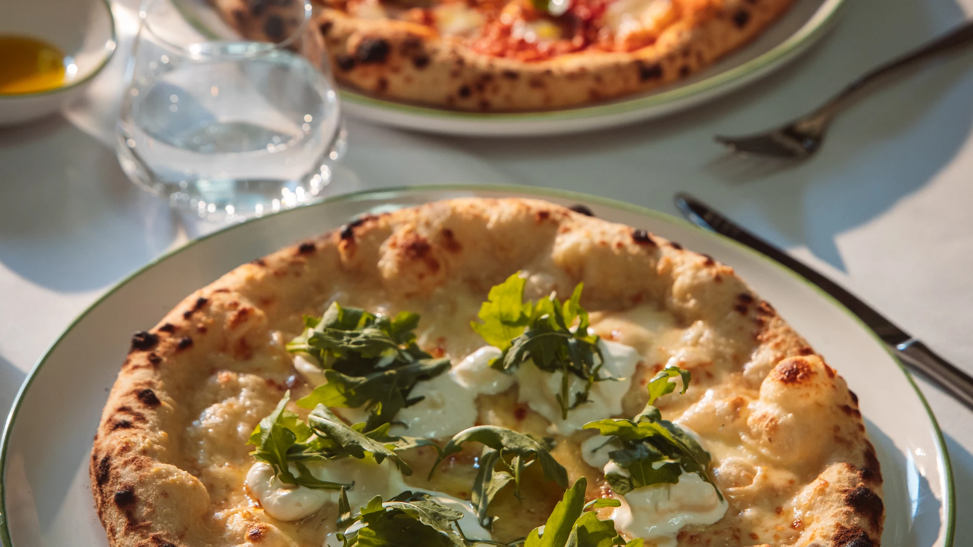 Una de las pizzas de los hermanos Massimiliano y Raffaele Alajmo,