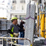 Obreros de la construcción en Madrid.