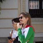 Pablo Fernández, portavoz de Podemos, sonríe durante la contrarreloj en Valladolid