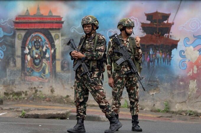 Nepalese Army patrols Kathmandu after violent protests