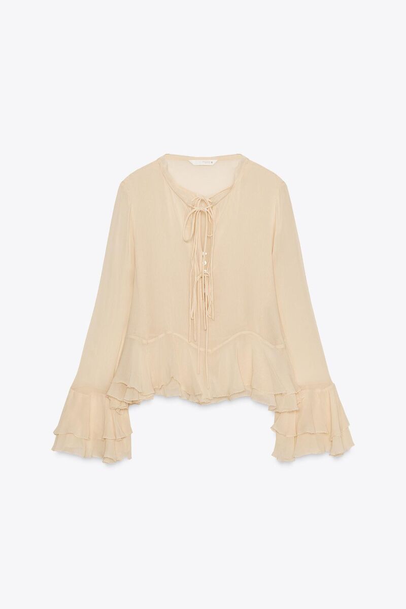 Camisa volantes ZW Collection.