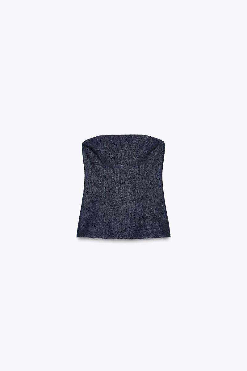 Top bandeau denim trf.