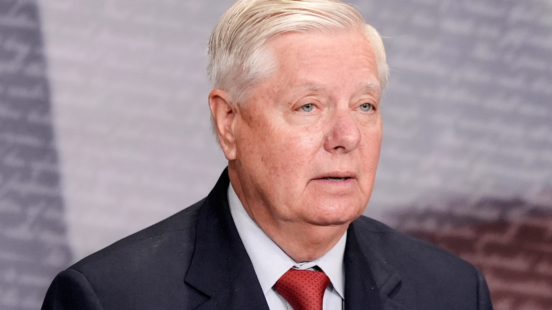 Sen. Lindsey Graham, R-S.C, speaks during a news conference on legislation designating Russia and Belarus as state sponsors of terrorism, on Capitol Hill, Thursday, Sept. 11, 2025, in Washington. (AP Photo/Mariam Zuhaib)