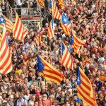 Manifestaciones de la ANC y CUP en Barcelona, con motivo de la Diada