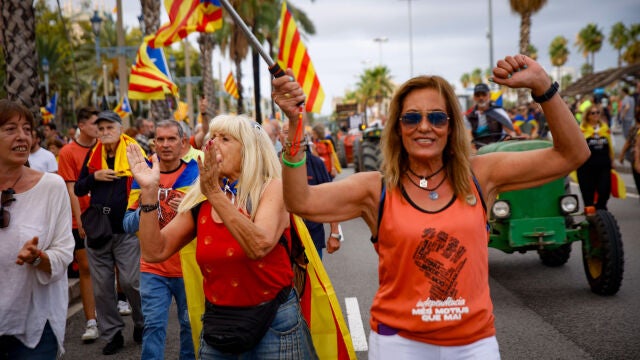 Manifestaciones de la ANC y CUP en Barcelona, con motivo de la Diada