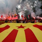 Manifestación con motivo de la Diada del 11 de septiembre