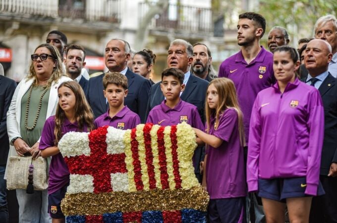 Diada.- Laporta expresa el apoyo del Barça a la lengua catalana, "amenazada por la intolerancia"