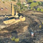 MURCIA.-Sucesos.- Arden 2,5 hectáreas en un incendio forestal en el Llano del Beal (Cartagena)