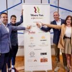 El vicepresidente de la Diputación, Víctor Alonso, presenta la Ribera Run Experiencie de este año junto a Roberto Díez, Yolanda Burgoa y José Antonio de Pablo
