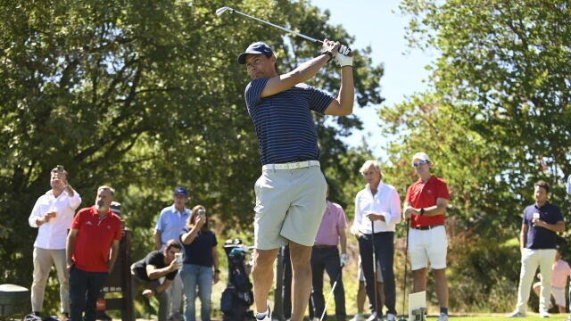 Rafa Nadal, en el torneo benéfico de Clínica Menorca