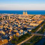 Vista aérea de Badalona