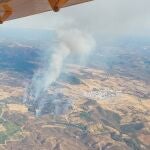 Imagen del incendio de Calañas