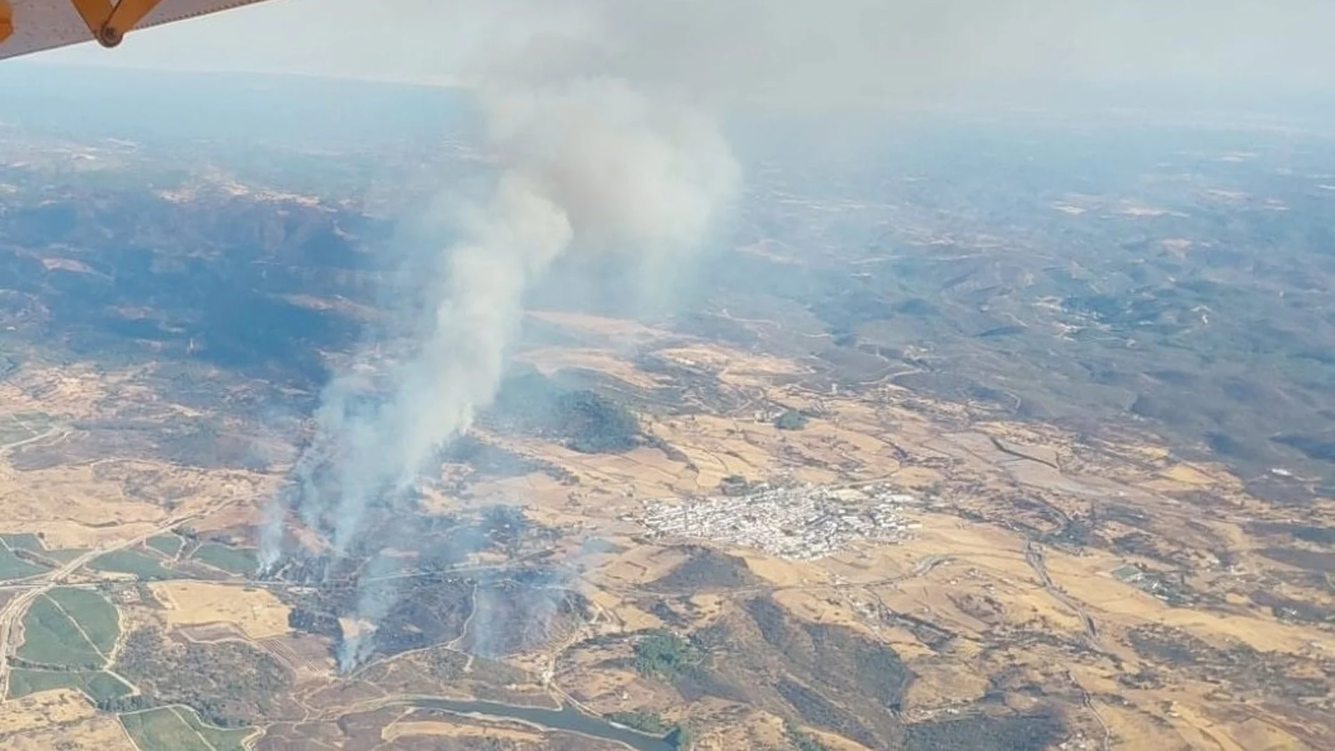 Imagen del incendio de Calañas