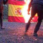 Quema de una bandera española