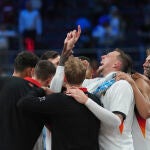 Alemania celebra su victoria en semifinales ante Finlandia