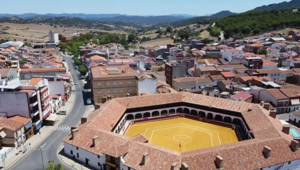 Vista aérea de Almadén (Ciudad Real)