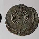 Moneda Caetra de la época romana encontrada en la excavación