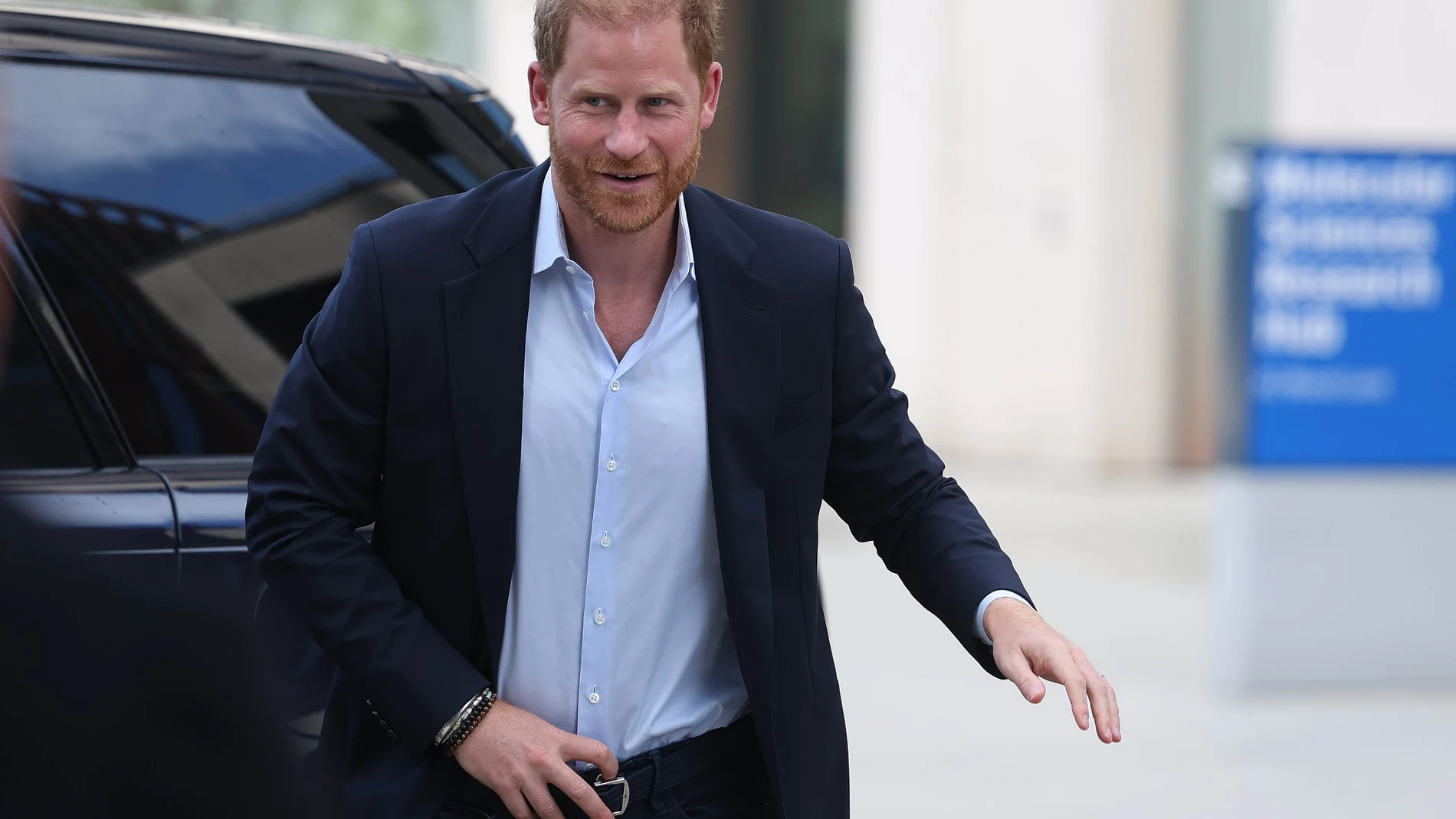 Britain's Prince Harry arrives to visit the Center for Blast Injury Studies at Imperial College in London, Britain, 10 September 2025. The visit is part of a series of engagements during Prince Harry's four-day trip to the UK. (Reino Unido, Londres)