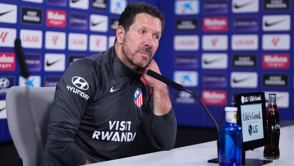 Rueda de prensa tras el entrenamiento del Atlético de Madrid en Majadahonda