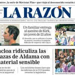 Portada de LA RAZÓN del sábado 13 de septiembre de 2025