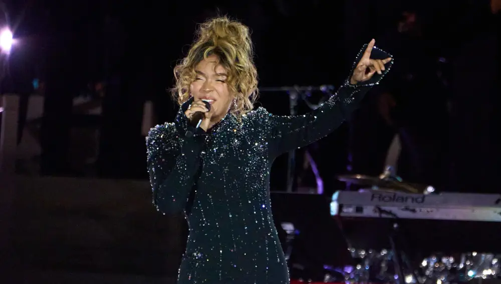 Karol G en un concierto en el Vaticano.