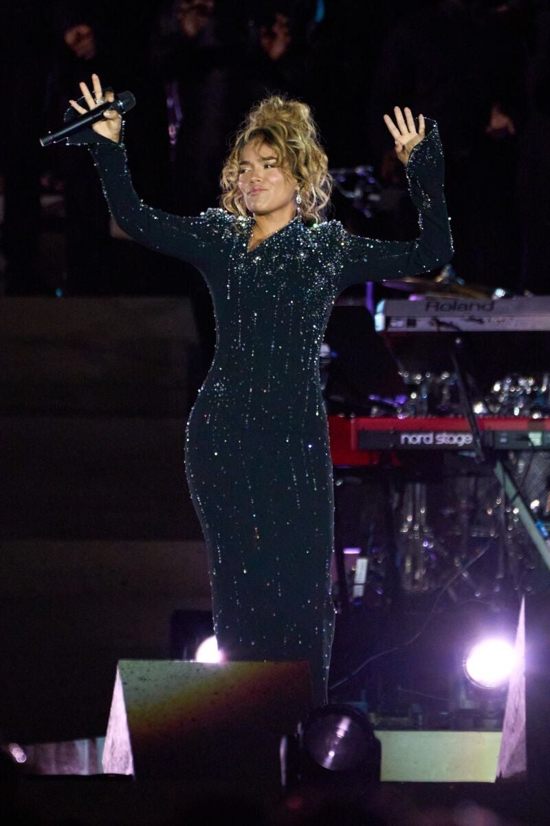Karol G en un concierto en el Vaticano.