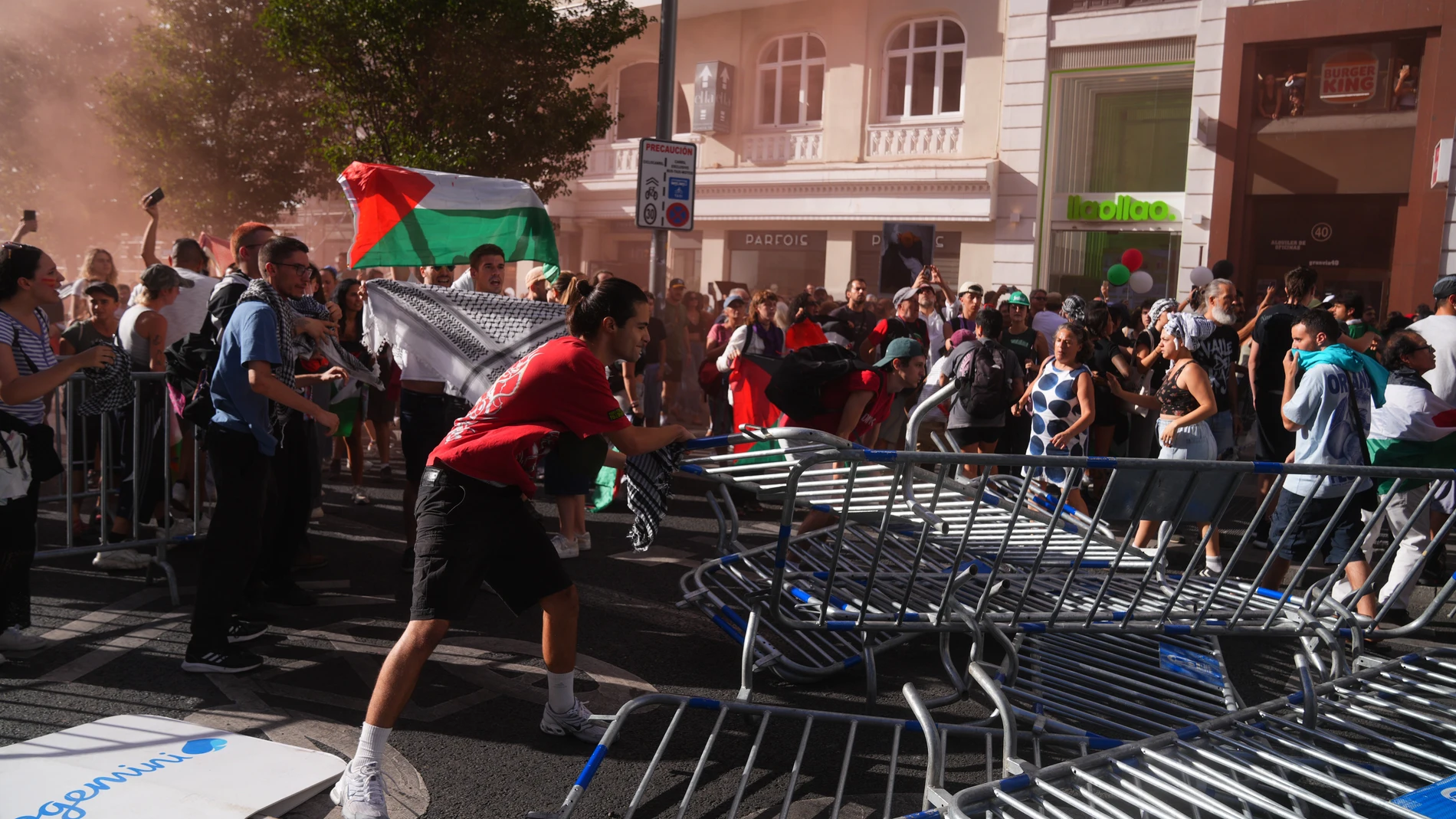 Protestas por la participación de Israel y en apoyo a Palestina en La Vuelta Ciclista