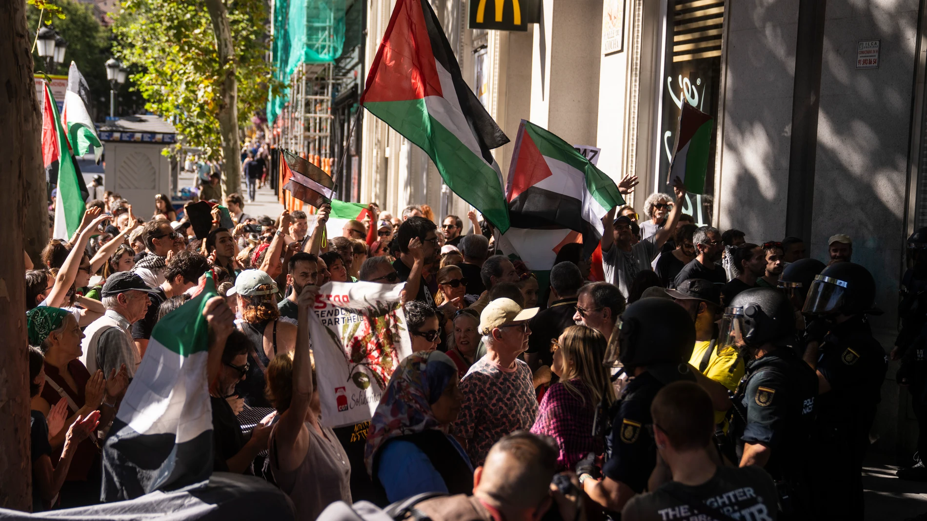 Protestas por la participación de Israel y en apoyo a Palestina en La Vuelta Ciclista