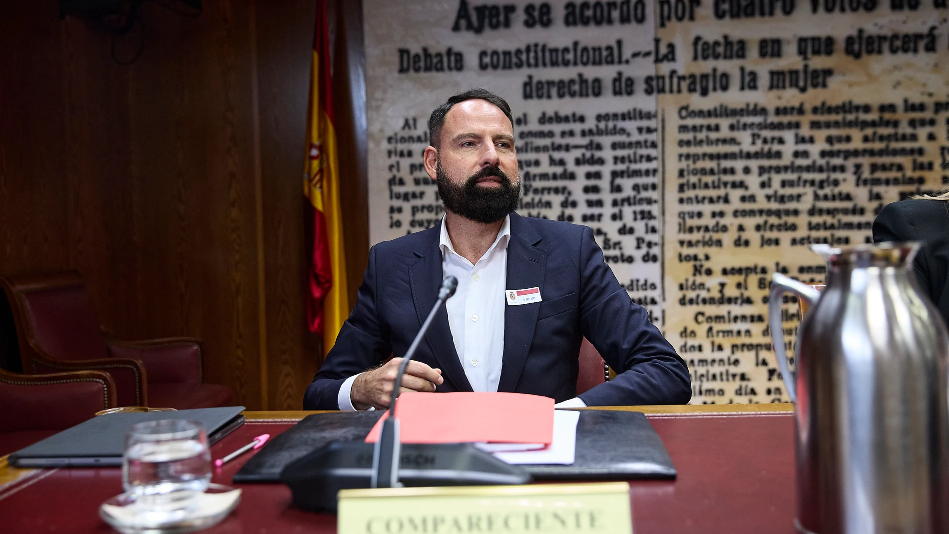 El presidente de Enusa, Mariano Moreno Pavón, comparece en la comisión de investigación sobre el ‘caso Koldo’, en el Senado, a 15 de septiembre de 2025, en Madrid (España). 15 SEPTIEMBRE 2025;MARIANO MORENO;SENADO;KOLDO Jesús Hellín / Europa Press 15/09/2025