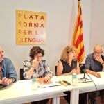 Rueda de prensa de Plataforma per la Llengua