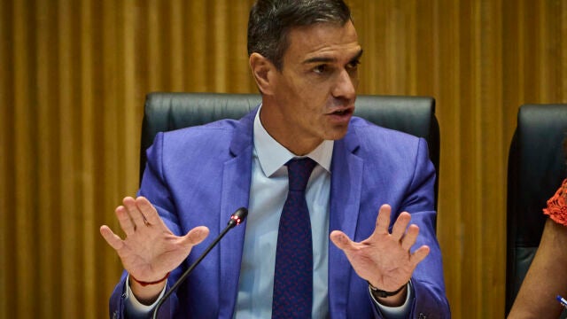 El presidente del Gobierno, Pedro Sánchez, preside la reunion del grupo PSOE en el Congreso de los Diputados. 
