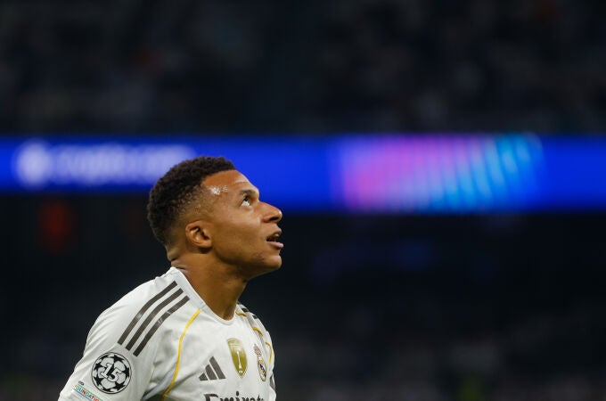 Mbappé, durante el partido ante el Marsella