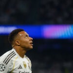 Mbappé, durante el partido ante el Marsella