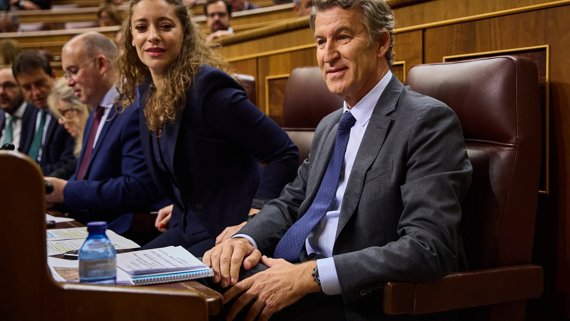 Sesión de control al Gobierno en el Congreso de los Diputados. Comparecen el presidente del Gobierno Pedro Sánchez, María Jesús Montero, Félix Bolaños, Fernando Grande-Marlaska, Oscar Puente. Asisten por el PP Alberto Nuñez Feijoo, Ester Muñoz, Miguel Tellado, por Vox Santiago Abascal, y Gabriel Rufian (ERC), Míriam Nogueras (Junts per Catalunya) y Mertxe Aizpurua por (Bildu)