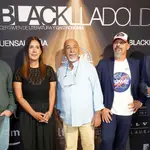 Conrado Íscar junto a César Pérez Gellida, Leonardo Padura y Dolores Redonde