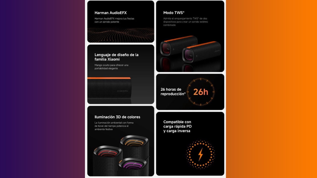 Las principales especificaciones del Xiaomi Sound Party