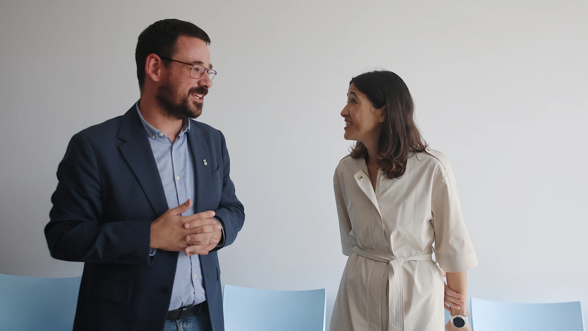 El alcalde de Girona, Lluc Salellas, y la consellera de Interior, Núria Parlon REMITIDA / HANDOUT por CONSELLERIA D'INTERIOR Fotografía remitida a medios de comunicación exclusivamente para ilustrar la noticia a la que hace referencia la imagen, y citando la procedencia de la imagen en la firma 17/09/2025