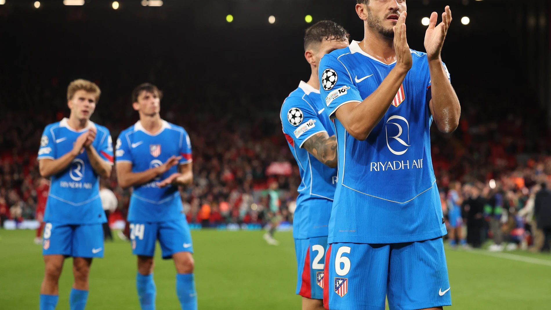 LIVERPOOL (United Kingdom), 17/09/2025.- Atletico Madrid's Koke reacts after the UEFA Champions League league phase match between Liverpool and Atletico Madrid in Liverpool, Britain, 17 September 2025. (Liga de Campeones, Reino Unido) EFE/EPA/ADAM VAUGHAN