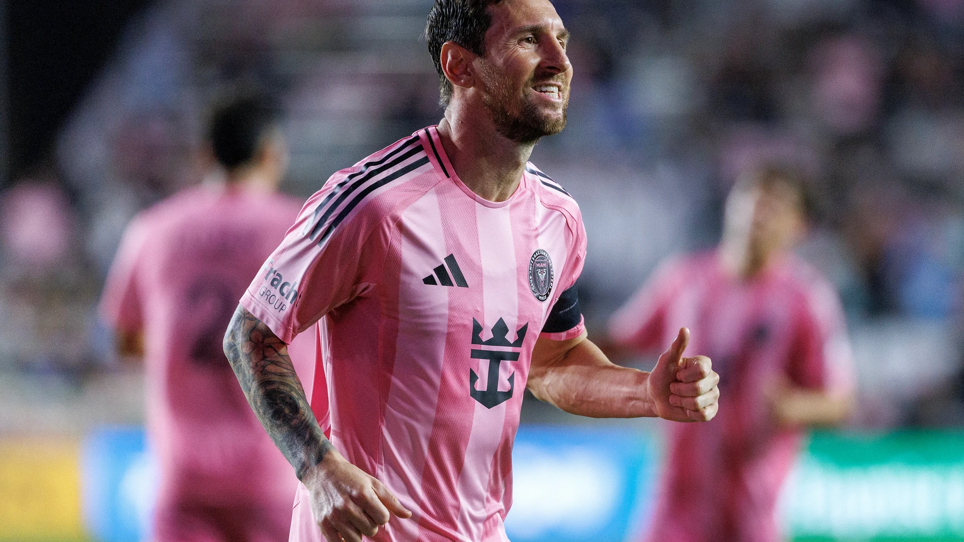 FORT LAUDERDALE (United States), 17/09/2025.- Inter Miami FC forward Lionel Messi gestures during the soccer match between the Inter Miami CF and the Seattle Sounders FC in Fort Lauderdale, Florida, USA, 16 September 2025. EFE/EPA/CRISTOBAL HERRERA-ULASHKEVICH