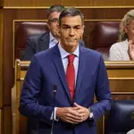 Sesión de control al Gobierno en el Congreso de los Diputados. Comparecen el presidente del Gobierno Pedro Sánchez, María Jesús Montero, Félix Bolaños, Fernando Grande-Marlaska, Oscar Puente. Asisten por el PP Alberto Nuñez Feijoo, Ester Muñoz, Miguel Tellado, por Vox Santiago Abascal, y Gabriel Rufian (ERC), Míriam Nogueras (Junts per Catalunya) y Mertxe Aizpurua por (Bildu) ©