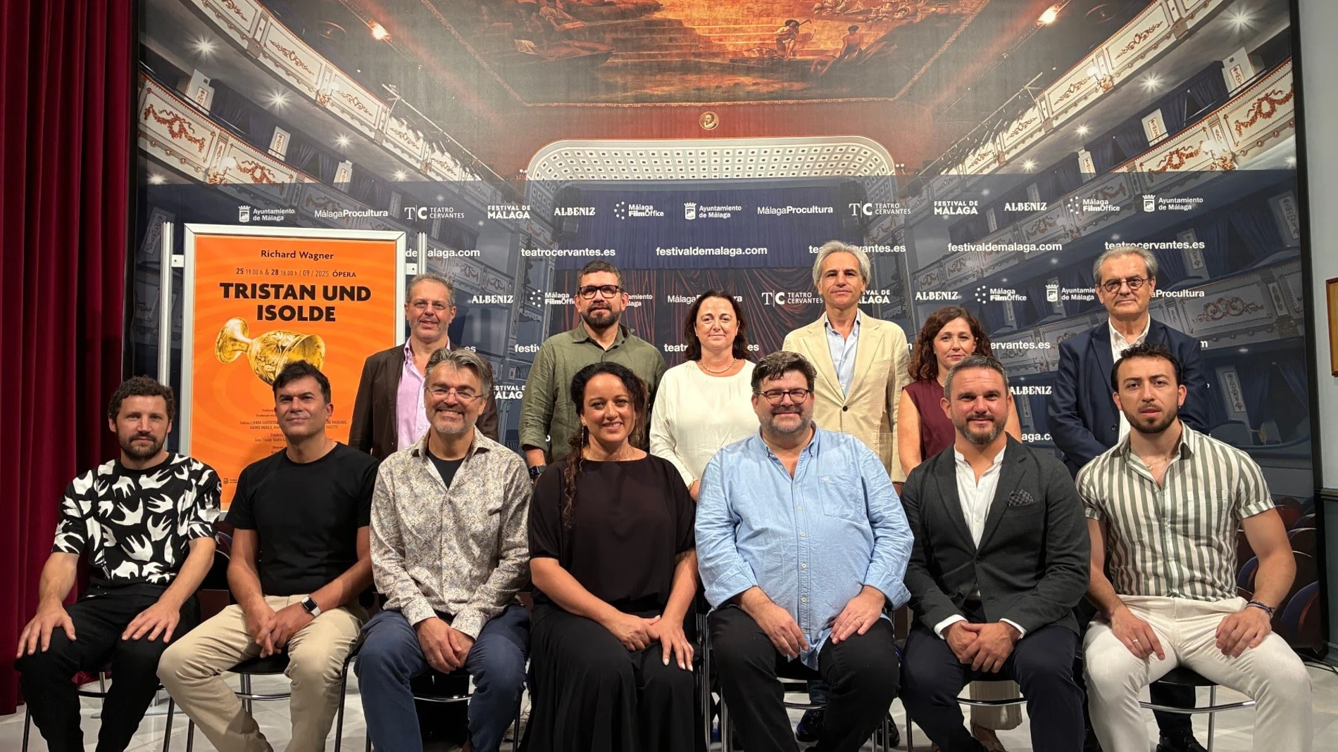 Ugo d'Orazio, Allex Aguilera, Mariana Pineda, Pedro Halffter, Gema Domínguez y Juan Antonio Vigar, Malo Lacroix, Luis Perdiguero, Markus Eiche, Clémentine Margaine, Michael Weinius, Moisés Marín e Ignacio Cornejo. REMITIDA / HANDOUT por MÁLAGA PROCULTURA Fotografía remitida a medios de comunicación exclusivamente para ilustrar la noticia a la que hace referencia la imagen, y citando la procedencia de la imagen en la firma 17/09/2025